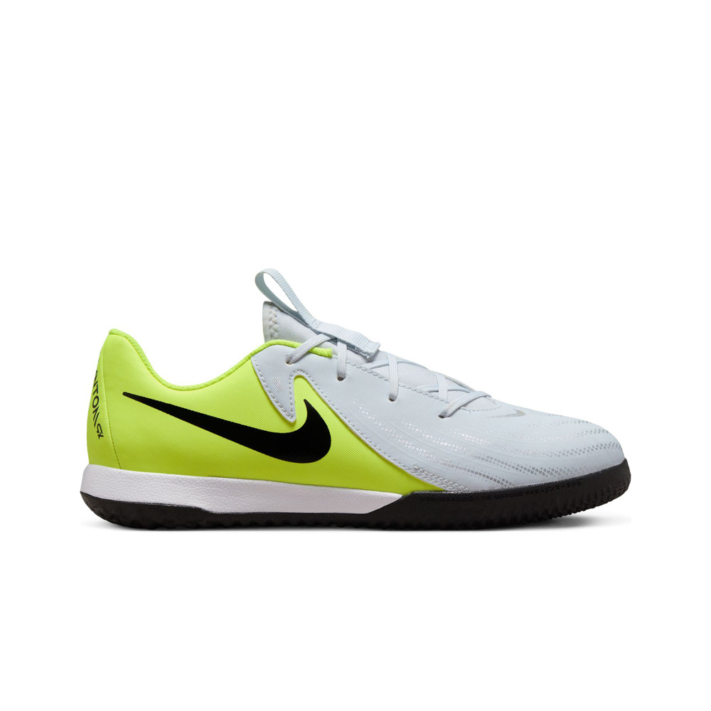 Nike botas fútbol sala niño PHANTOM GX II ACADEMY IC NEGRO lateral exterior