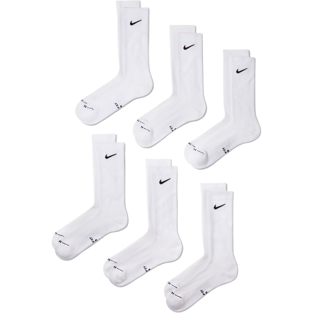 Nike calcetines deportivos EVERY DAY ELEVATED 6P BLANCO 06