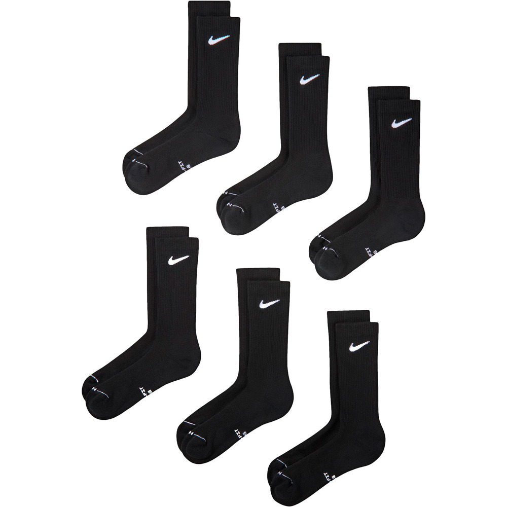 Nike calcetines deportivos EVERY DAY ELEVATED 6P NEGRO 06