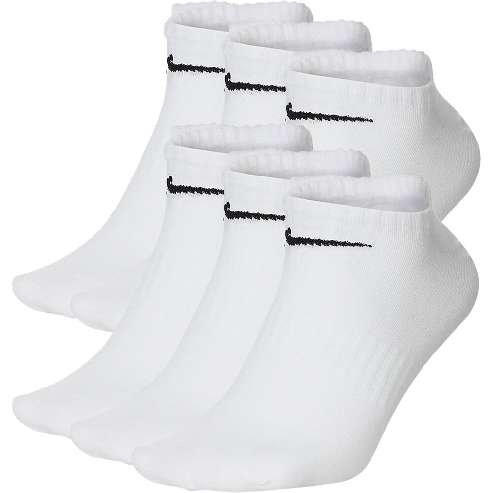 Nike calcetines deportivos EVERYDAY LIGHTWEIGHT 6P BLANCO vista frontal