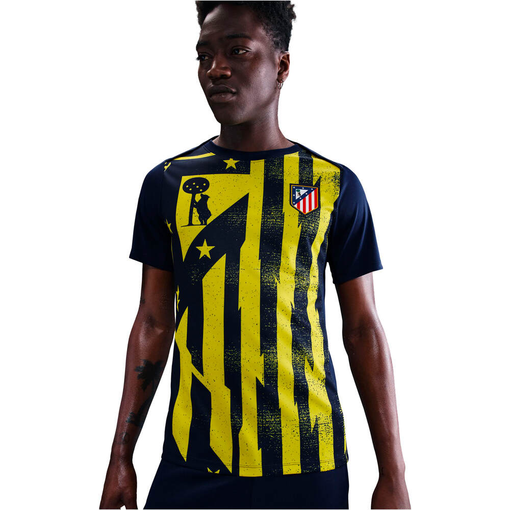 Nike camiseta de fútbol oficiales ATLETICO DE MADRID 25/26 PREMATCH SEGUNDA EQUIPACION  vista detalle