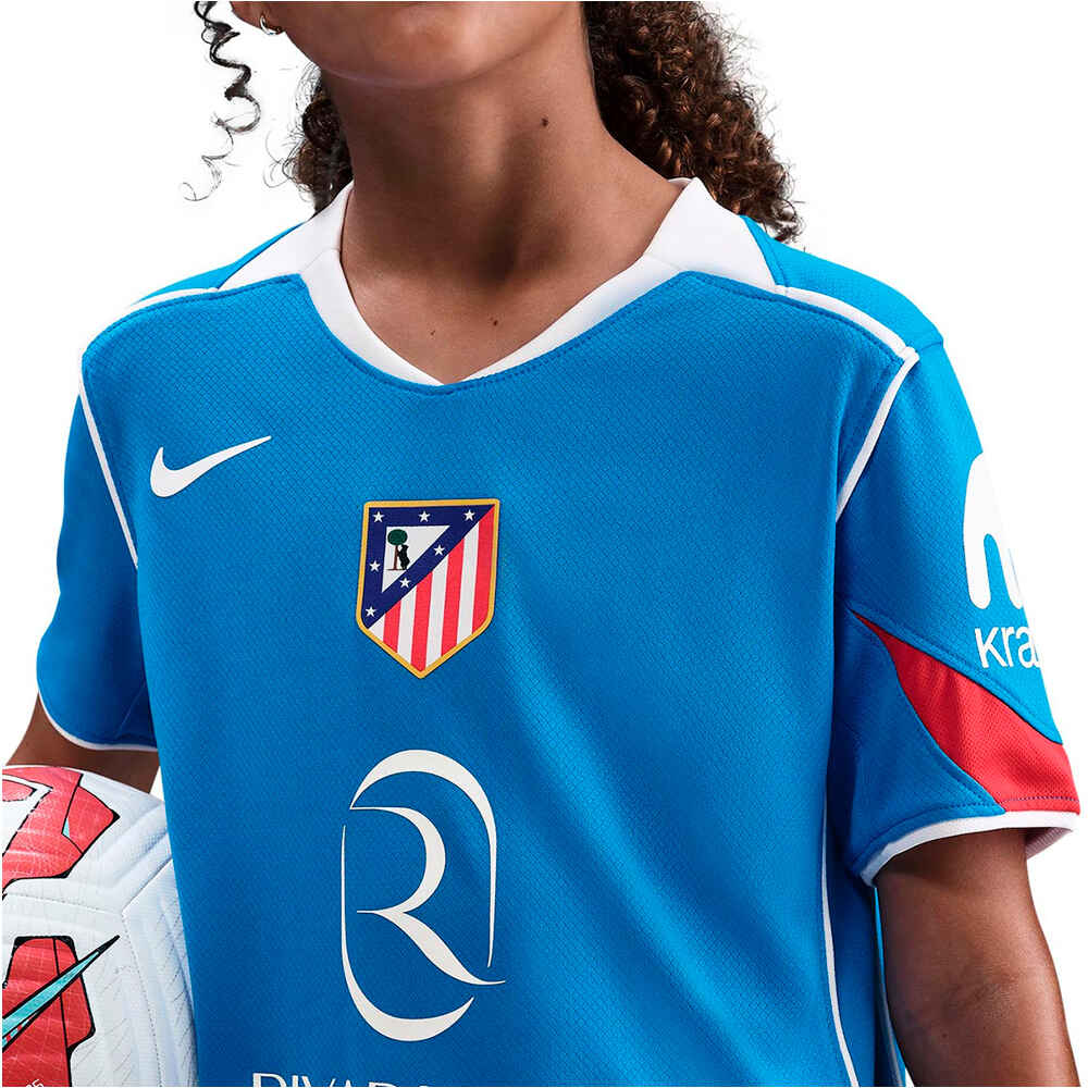 Nike camiseta de fútbol oficiales niño ATLETICO DE MADRID 25/26 TERCERA EQUIPACION AZUL vista detalle