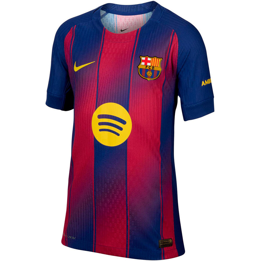 Nike camiseta de fútbol oficiales niño BARCELONA 25/26 PRIMERA EQUIPACION CUBARSI AZUL vista frontal