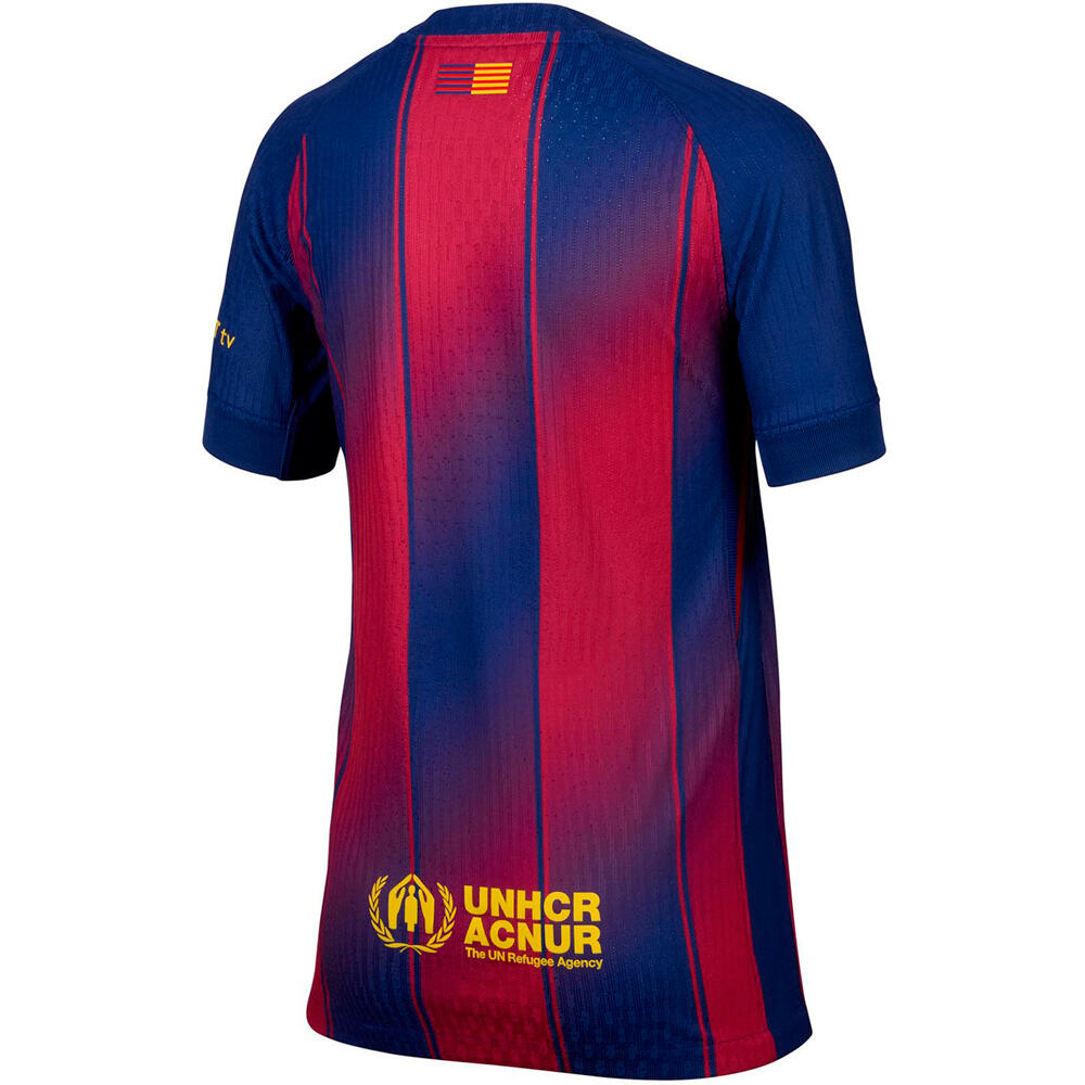 Nike camiseta de fútbol oficiales niño BARCELONA 25/26 PRIMERA EQUIPACION CUBARSI AZUL vista trasera