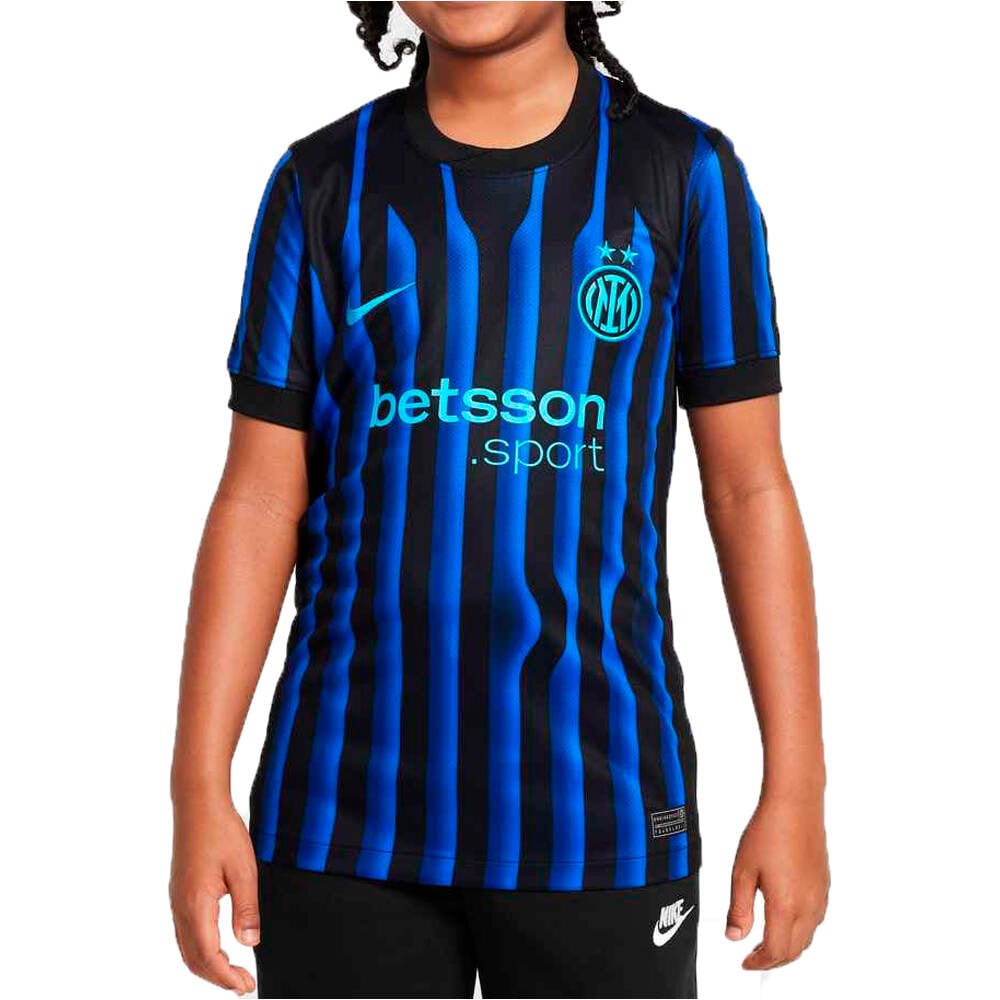 Nike camiseta de fútbol oficiales niño INTER DE MILAN 25/26 PRIMERA EQUIPACION AZUL vista frontal