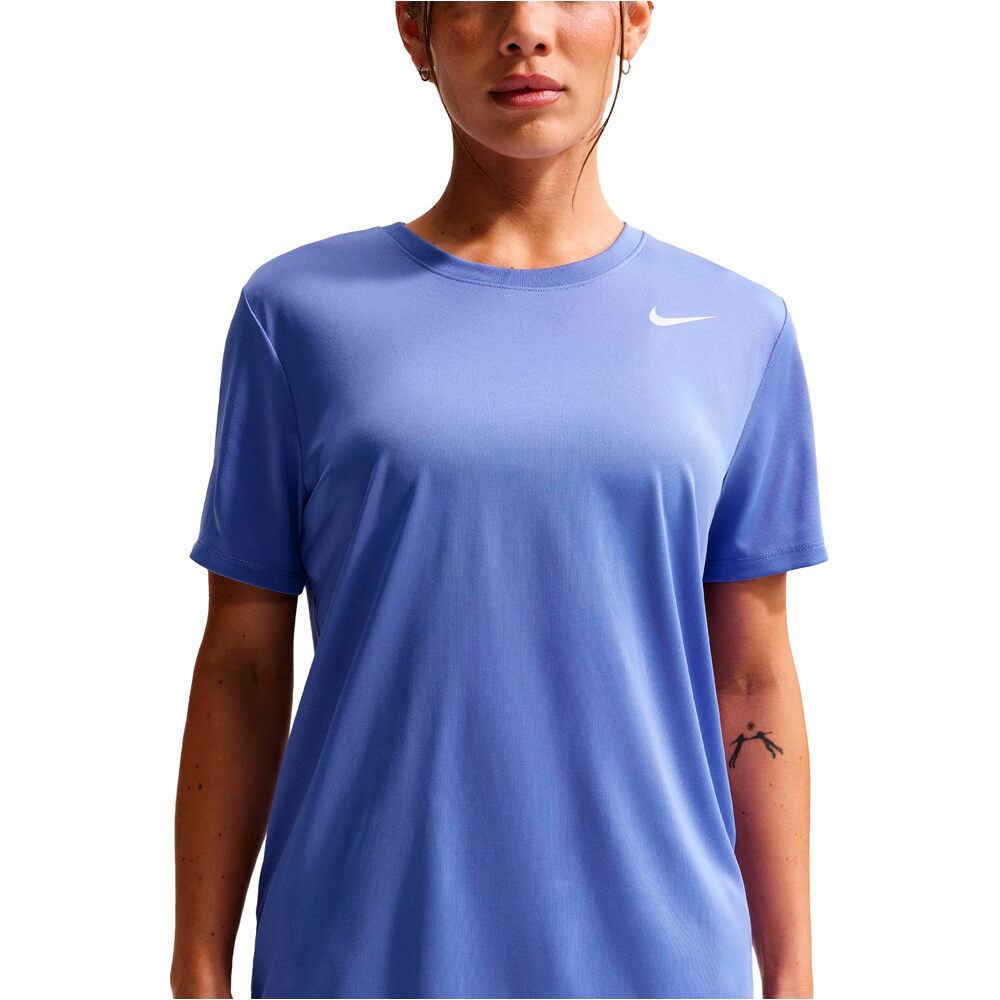 Nike camiseta entrenamiento manga corta mujer DRI-FIT AZUL vista detalle