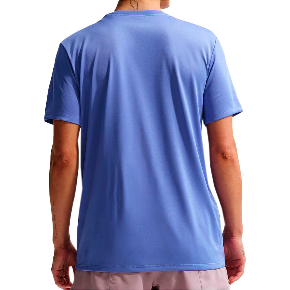 Nike camiseta entrenamiento manga corta mujer DRI-FIT AZUL vista trasera