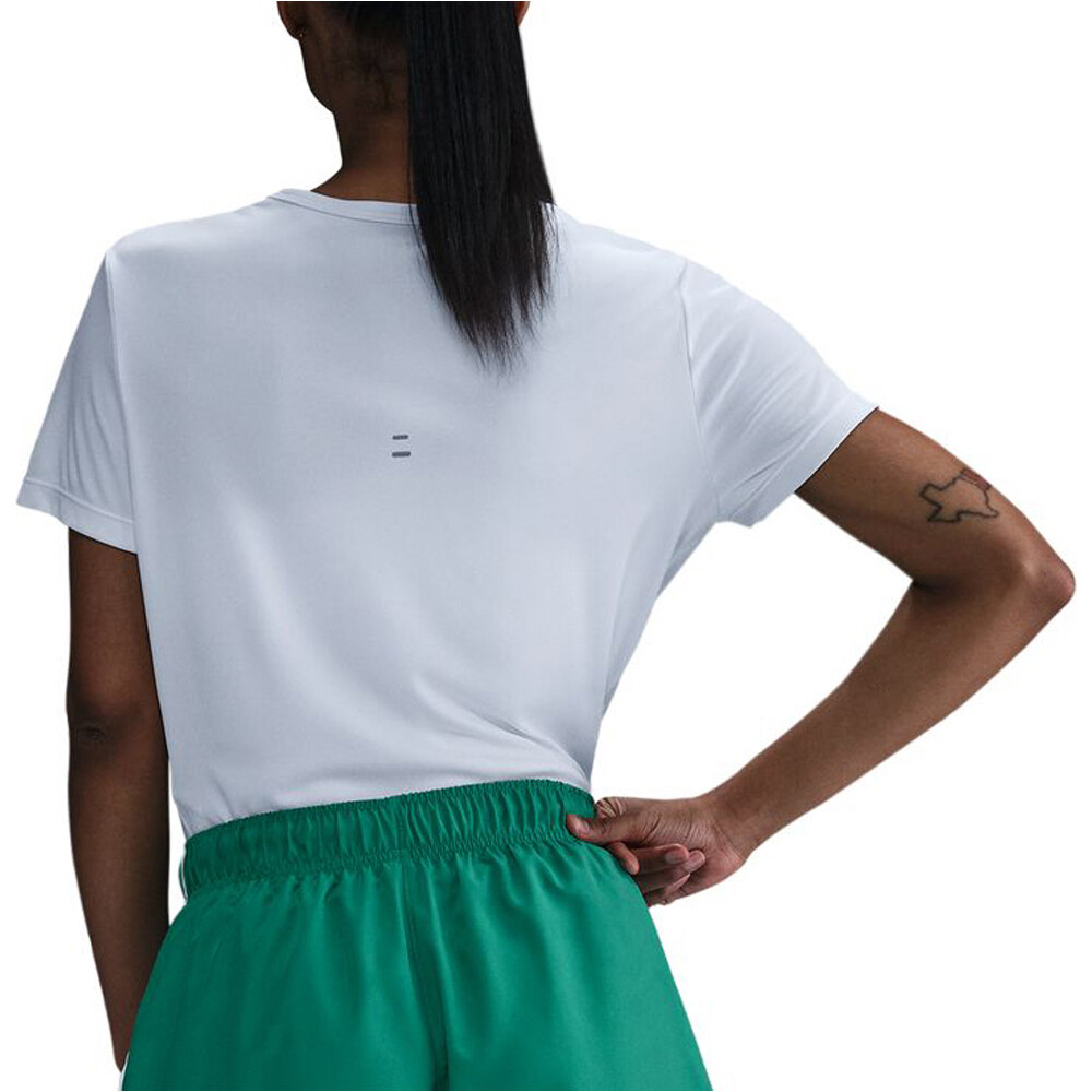 Nike camiseta entrenamiento manga corta mujer DRI-FIT TEMPO BLANCO vista trasera