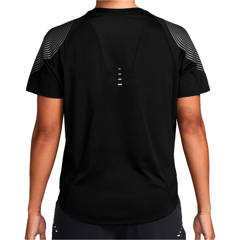Nike camiseta entrenamiento manga corta mujer W NK DF SWIFT FLSH TOP SS STND NEGRO vista trasera