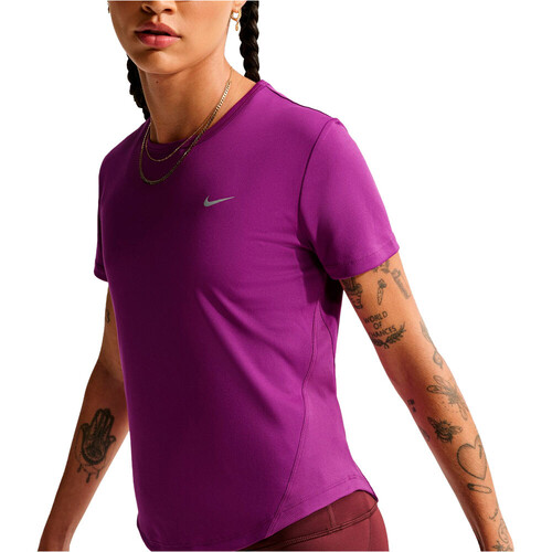 NIKE W NK TEMPO DF SS TOP morado