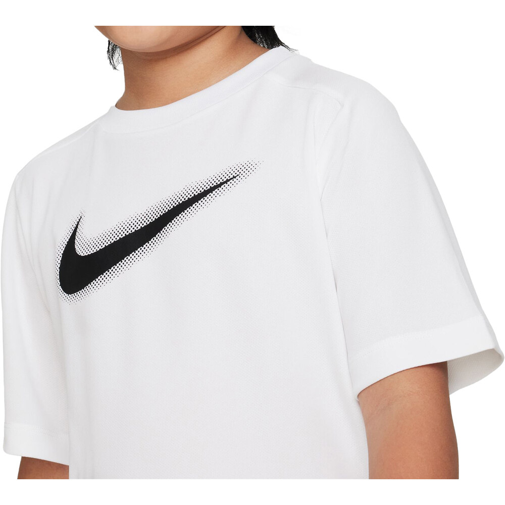 Nike camiseta entrenamiento manga corta niño DRI-FIT MULTI+ BLANCO vista detalle