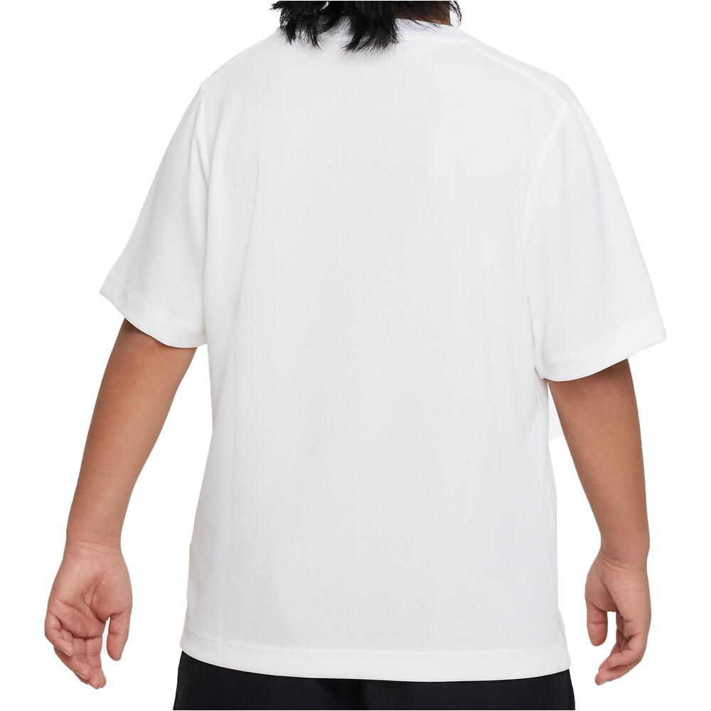 Nike camiseta entrenamiento manga corta niño DRI-FIT MULTI+ BLANCO vista trasera