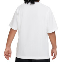 Nike camiseta entrenamiento manga corta niño DRI-FIT MULTI+ BLANCO vista trasera
