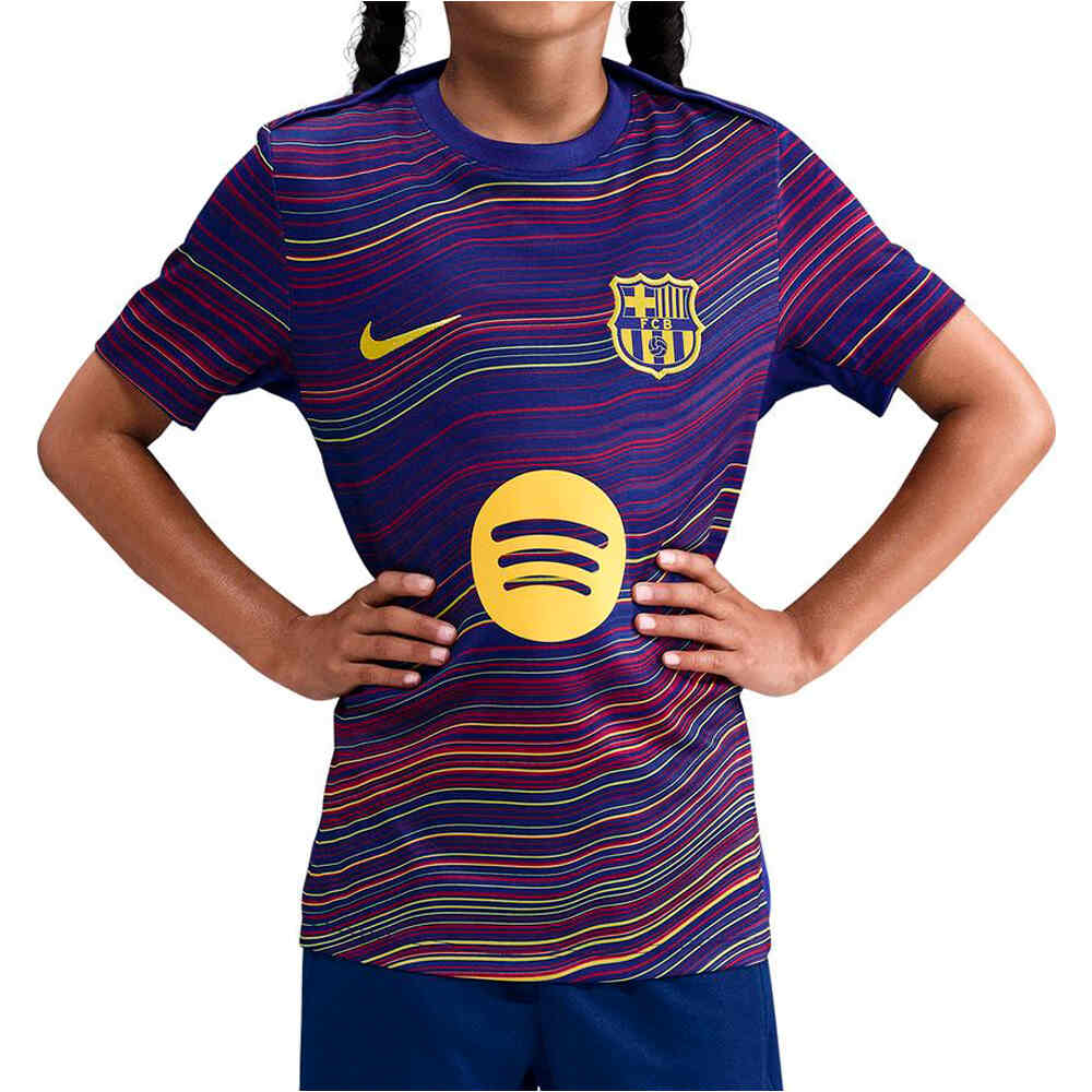 Nike camiseta entrenamiento niño BARCELONA 25/26 PREMATCH  vista frontal