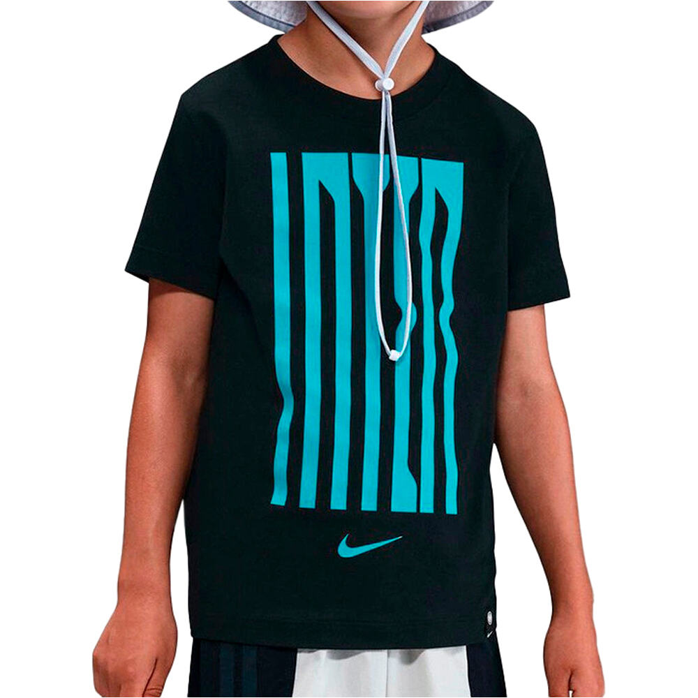 Nike camiseta entrenamiento niño INTER DE MILAN NEGRO vista frontal