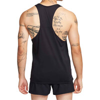 Nike camiseta entrenamiento tirantes hombre DRI-GIT FAST SINGLET NEGRO vista trasera