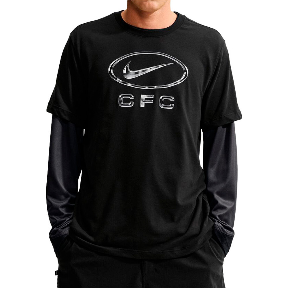 Nike camiseta manga corta hombre CFC M NK SSNL SWOOSH TEE NEGRO vista frontal
