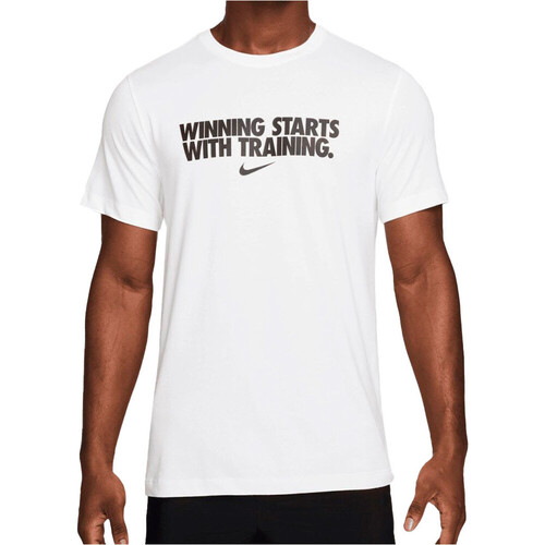 Nike camiseta manga corta hombre DRI-FIT WINNING BLANCO