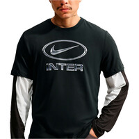 Nike camiseta manga corta hombre INTER M NK SSNL SWOOSH TEE NEGRO vista detalle