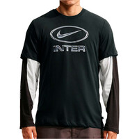 Nike camiseta manga corta hombre INTER M NK SSNL SWOOSH TEE NEGRO vista frontal