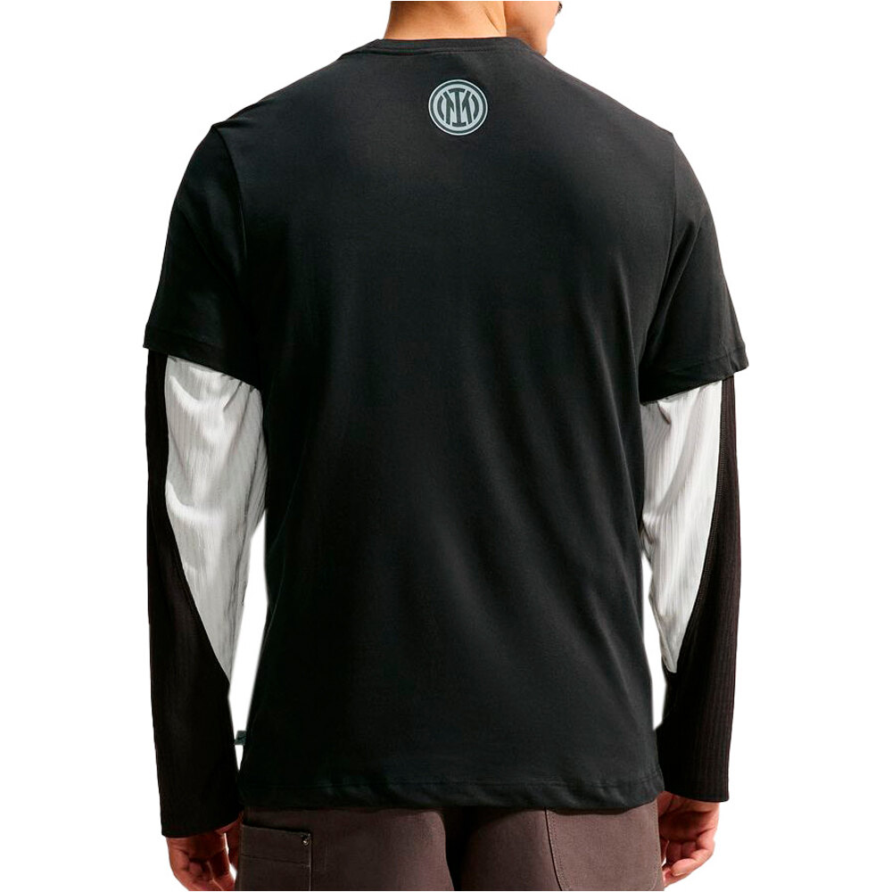 Nike camiseta manga corta hombre INTER M NK SSNL SWOOSH TEE NEGRO vista trasera