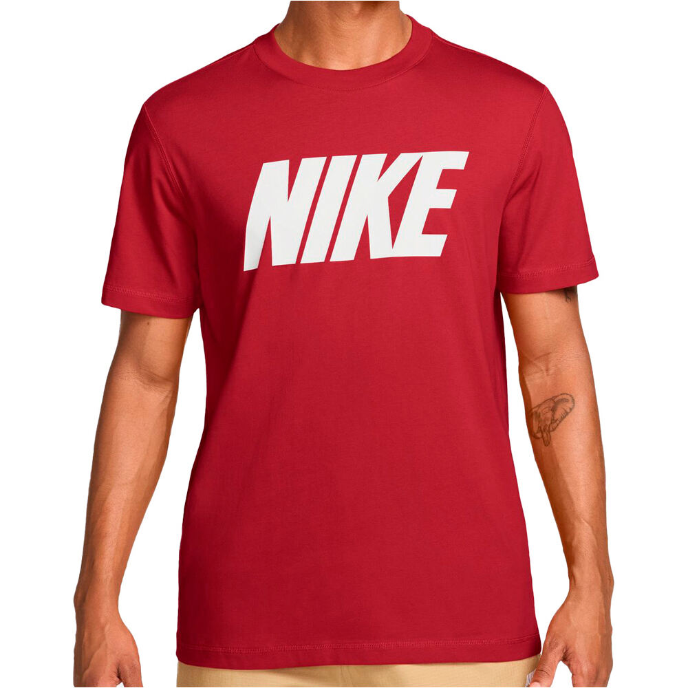 Nike camiseta manga corta hombre M NK CLUB VARSITY SS LIFESTYLE ROJO vista frontal