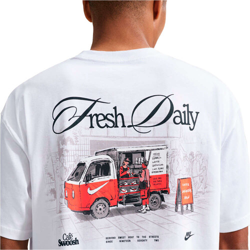 Nike camiseta manga corta hombre SPORTSWEAR CAFE SWOOSH BLANCO