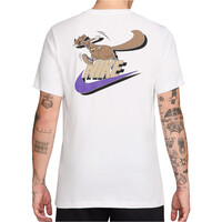 Nike camiseta manga corta hombre SPORTSWEAR CLUB BLANCO vista trasera