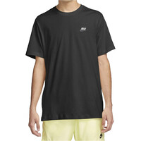 Nike camiseta manga corta hombre SPORTSWEAR CLUB NEGRO vista frontal