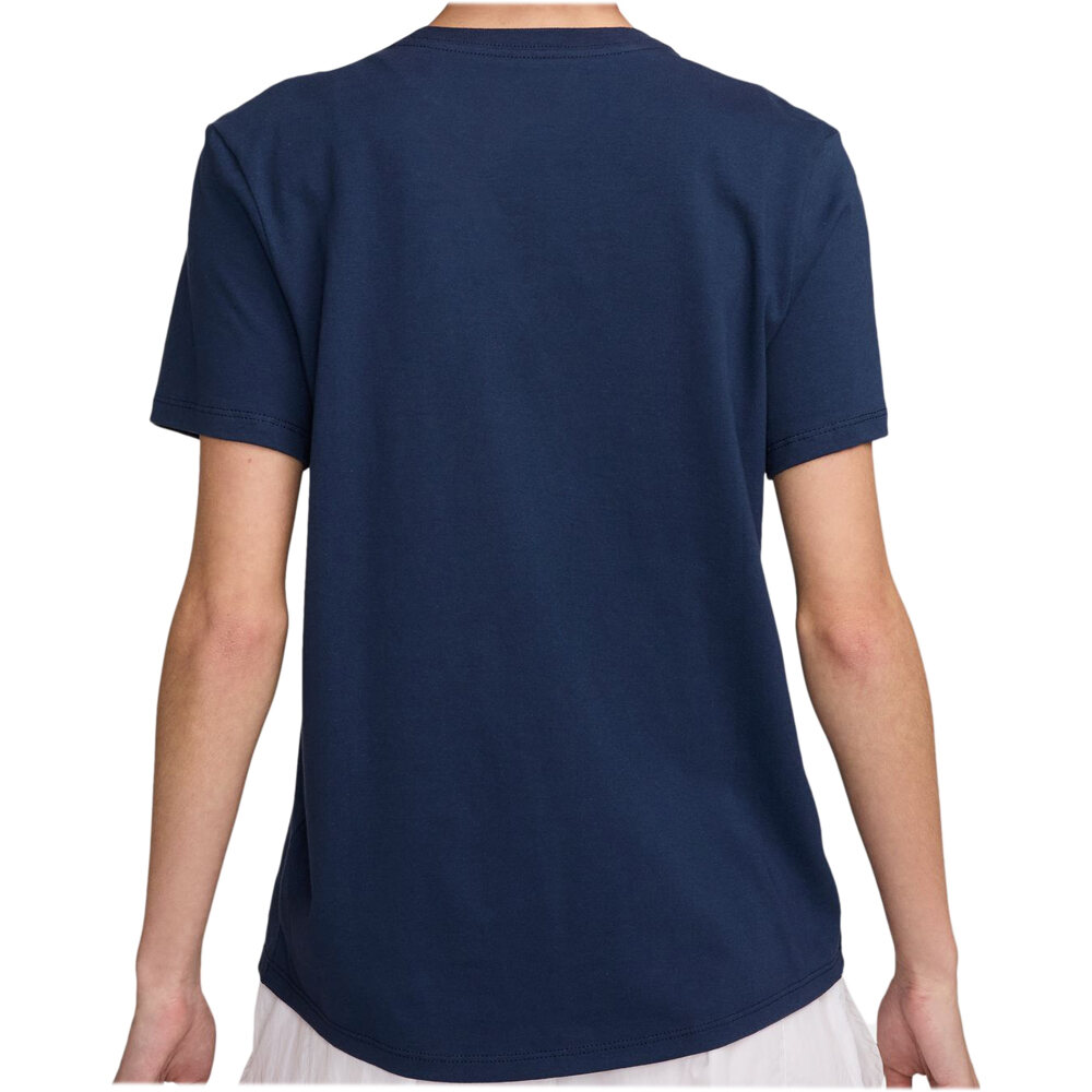 Nike camiseta manga corta mujer SPORTSWEAR CLUB AZUL vista trasera