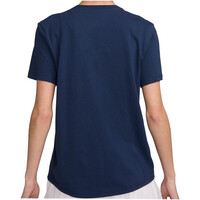 Nike camiseta manga corta mujer SPORTSWEAR CLUB AZUL vista trasera