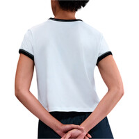 Nike camiseta manga corta mujer SPORTSWEAR RINGER BLANCO vista trasera