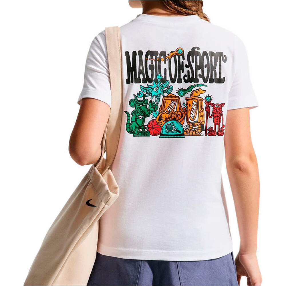 Nike camiseta manga corta niño K NSW TEE BOXY 2 HO26 BLANCO vista trasera