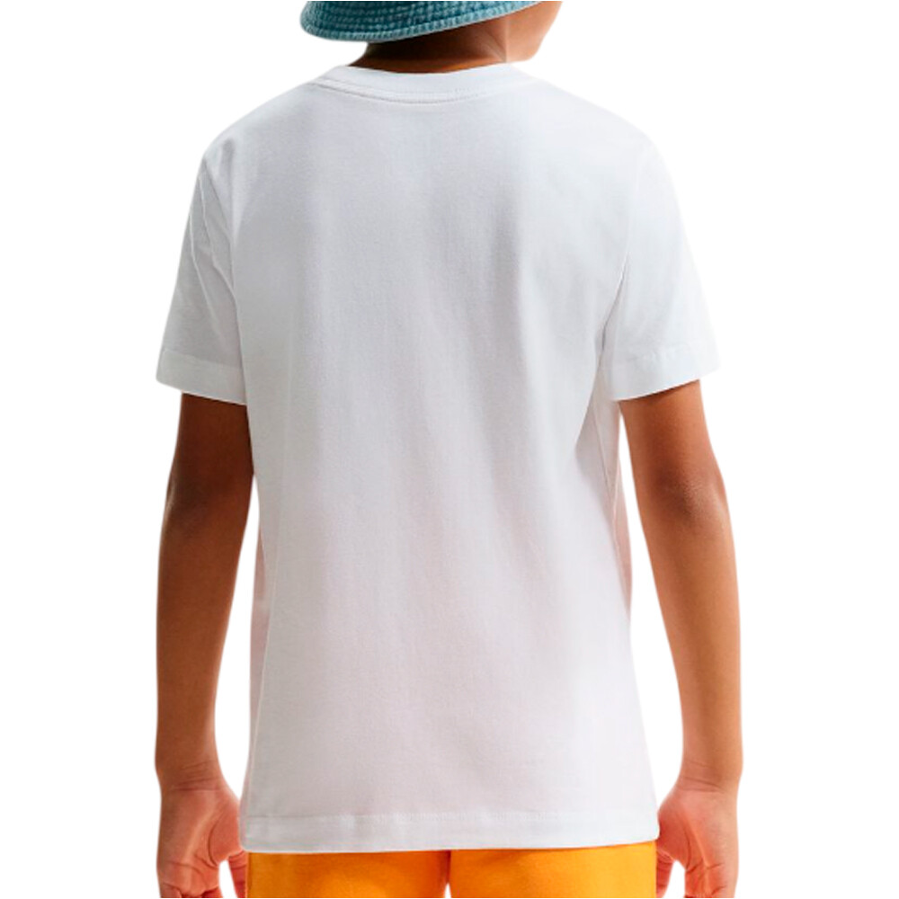 Nike camiseta manga corta niño SPORTSWEAR RISE AND SHINE BLANCO vista trasera