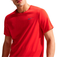 Nike camiseta técnica manga corta hombre DRI-FIT UV MILER ROJO vista detalle