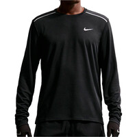 Nike camiseta técnica manga larga hombre DRI-FIT UV MILER NEGRO vista frontal