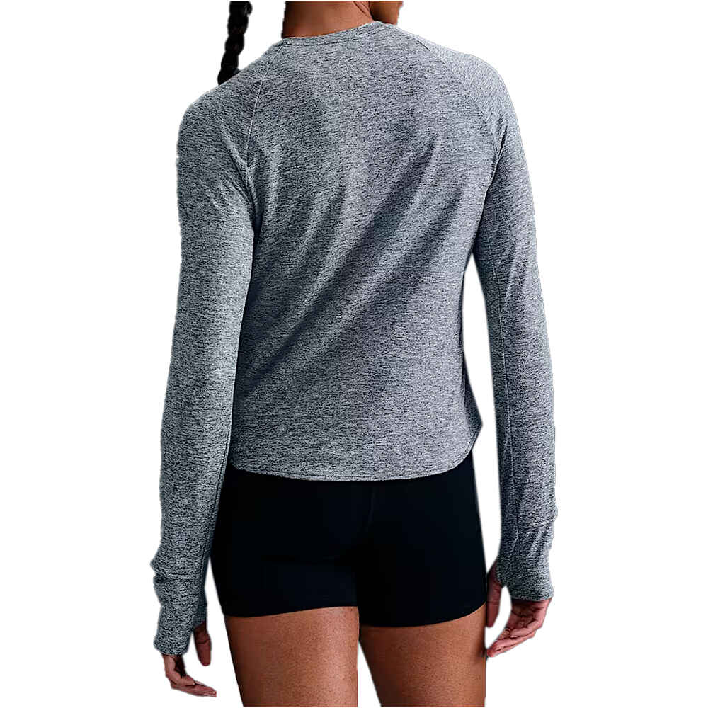 Nike camiseta técnica manga larga mujer DRI-FIT SWIFT UV GRIS vista trasera