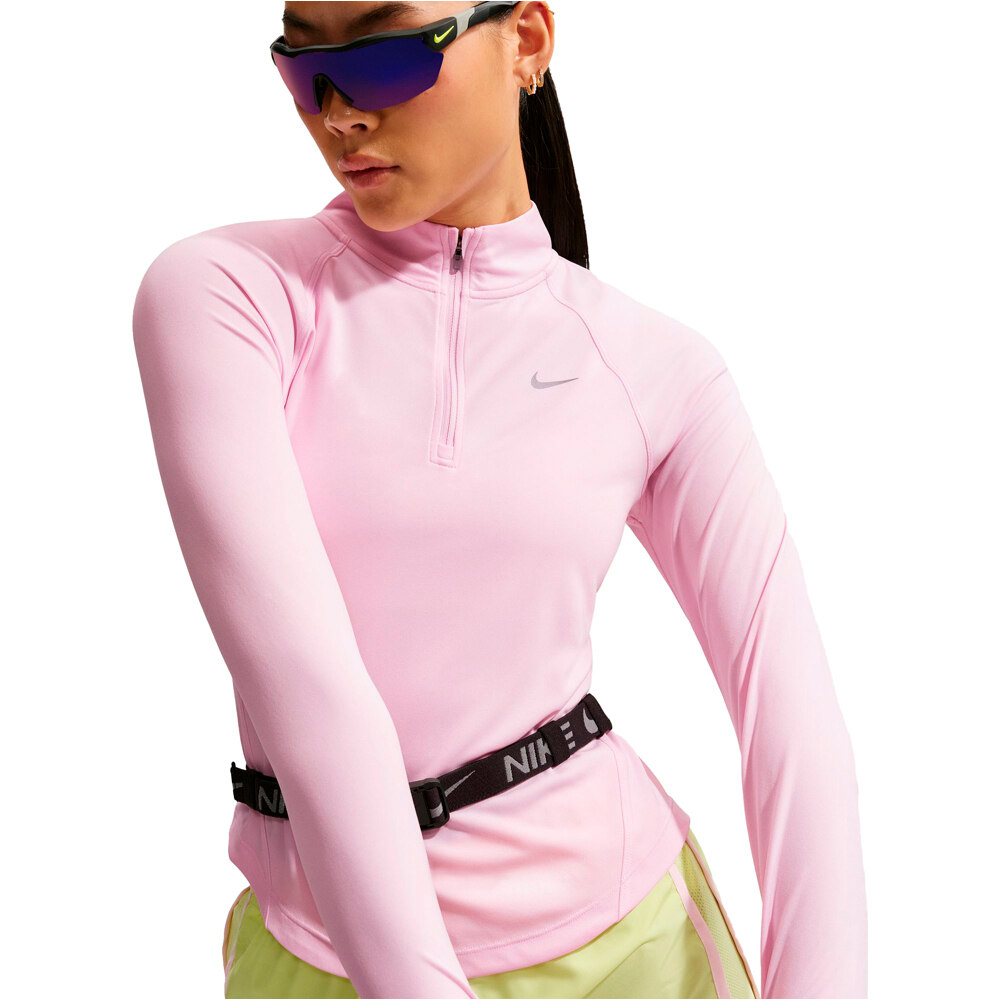 Nike camiseta técnica manga larga mujer DRI-FIT TEMPO SWOOSH ROSA 03