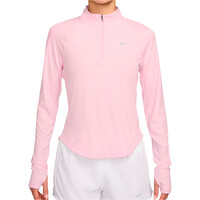 Nike camiseta técnica manga larga mujer DRI-FIT TEMPO SWOOSH ROSA vista frontal