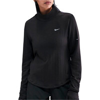 Nike camiseta técnica manga larga mujer THERMA-FIT SWIFT GRIS vista frontal