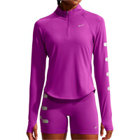Nike camiseta técnica manga larga mujer W NK DF TEMPO FLASH HZ MORADO vista frontal