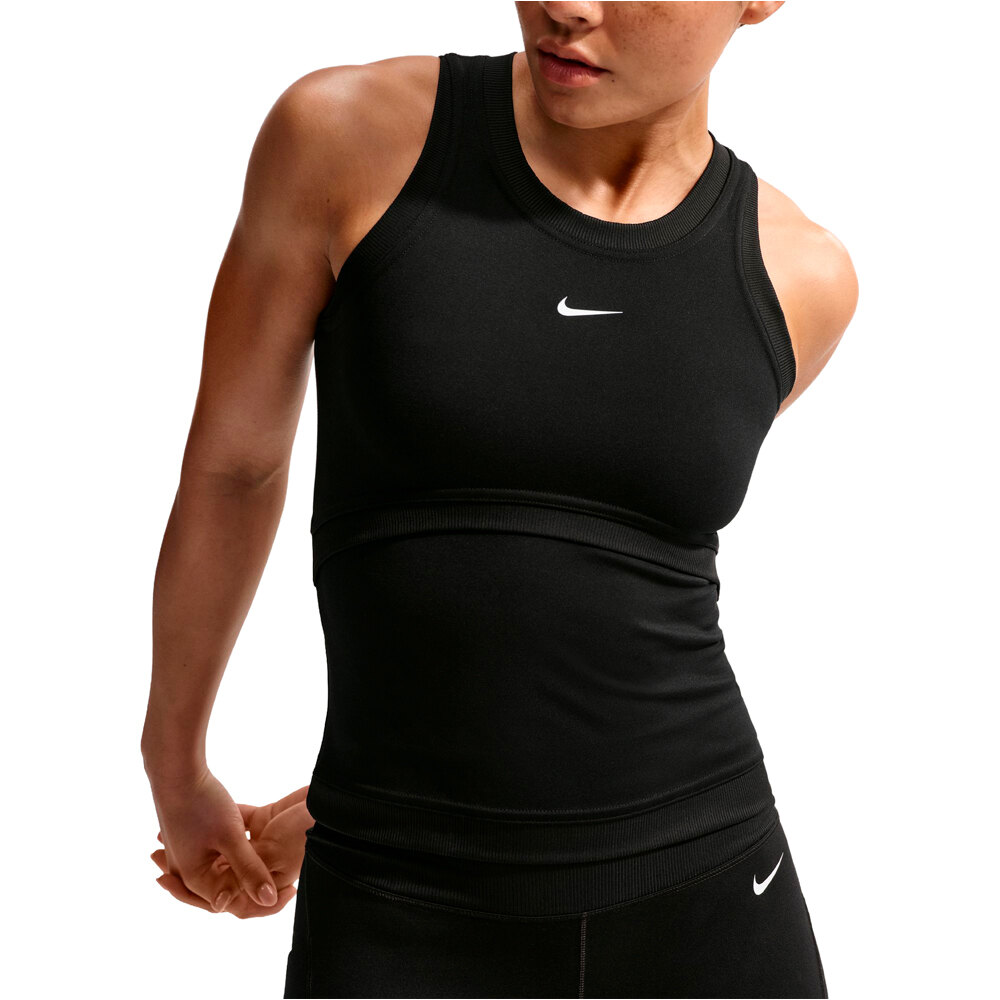 Nike camiseta técnica tirantes mujer DRI-FIT ONE NEGRO vista detalle