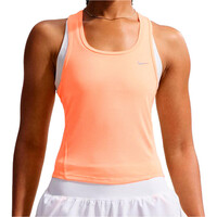Nike camiseta técnica tirantes mujer DRI-FIT TEMPO NARANJA vista frontal