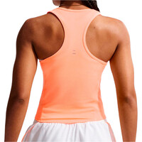 Nike camiseta técnica tirantes mujer DRI-FIT TEMPO NARANJA vista trasera