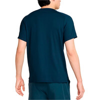 Nike camiseta tenis manga corta hombre DRI-FIT COURT ADVANTAGE AZUL vista trasera