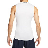 Nike camiseta tirantes fitness hombre DRI-FIT PRO BLANCO vista trasera