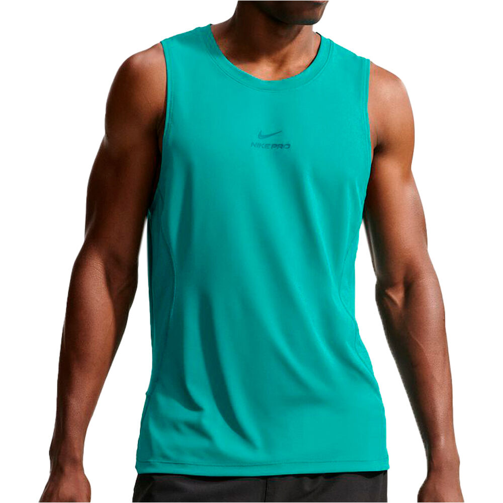 Nike camiseta tirantes fitness hombre M NP DF NPT TANK VERDE vista frontal