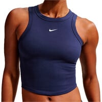 Nike camiseta tirantes fitness mujer DRI-FIT ONE AZUL vista frontal