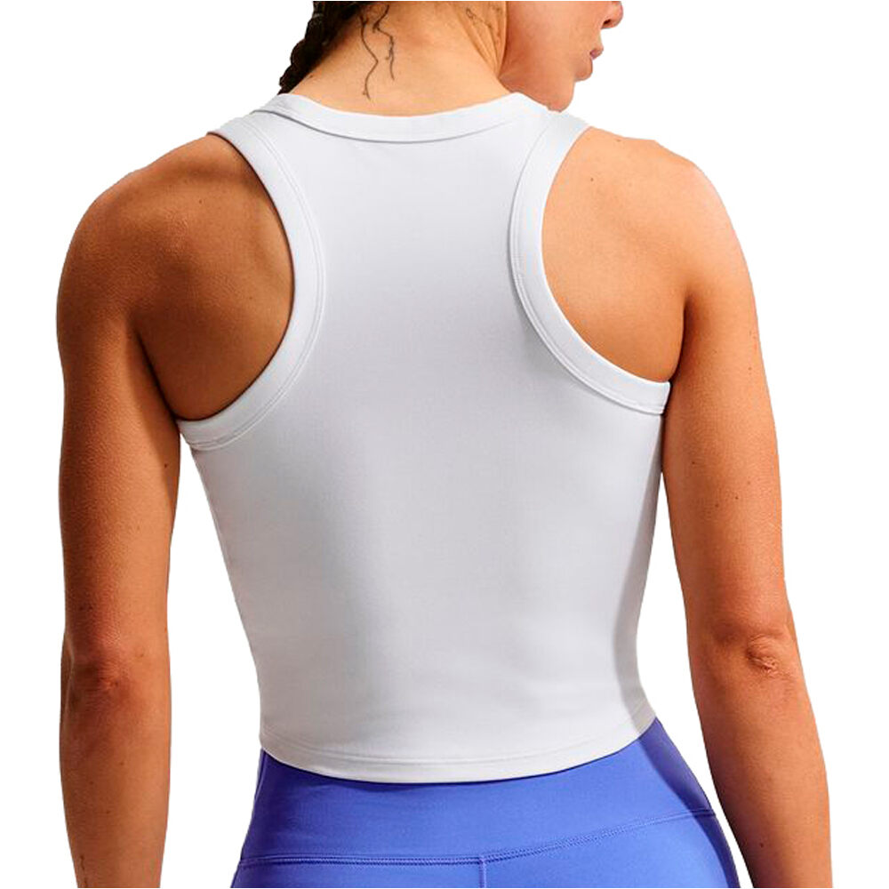Nike camiseta tirantes fitness mujer DRI-FIT ONE BLANCO vista trasera