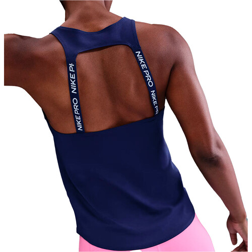 Nike camiseta tirantes fitness mujer DRI-FIT PRO AZUL